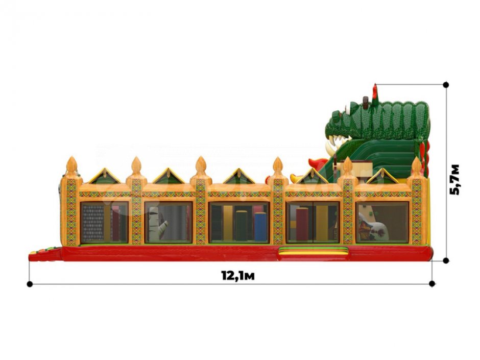 Большой надувной батутный комплекс Змей Горыныч