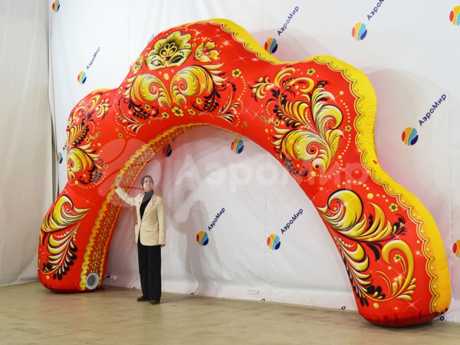 Праздничная надувная арка гребешок оформление входа