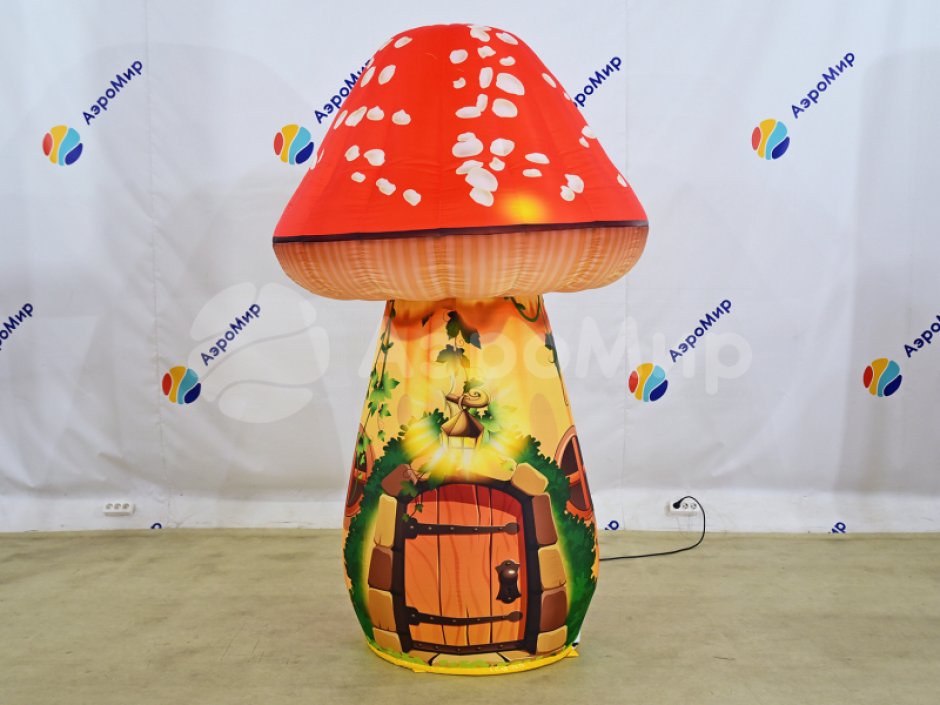 Надувные сказочные грибы — парковые фигуры с подсветкой