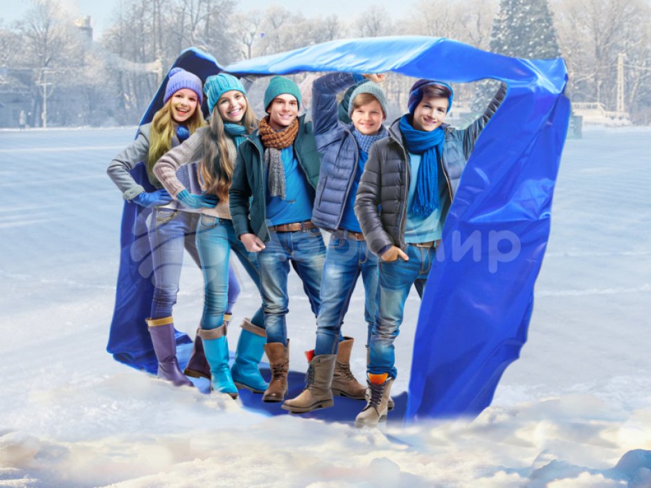 Гусеница — забавный реквизит для эстафет зимой и летом