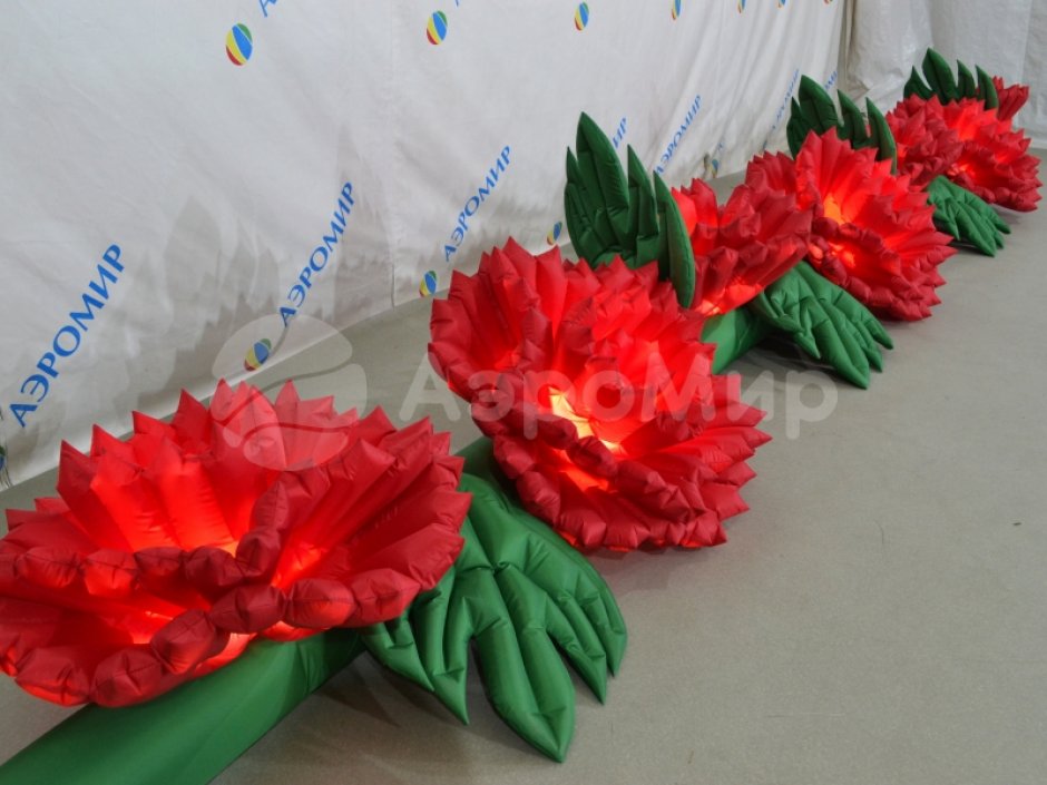 Пневмогирлянда Гвоздики с эффектом раскрытия