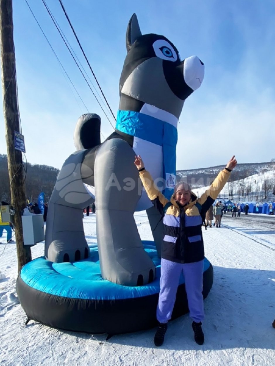 Надувная собака, хаски, овчарка