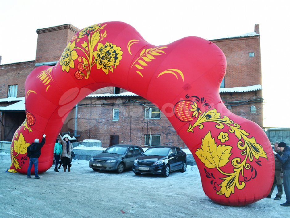 Надувная арка Хохлома — авторский дизайн и оформление на выбор