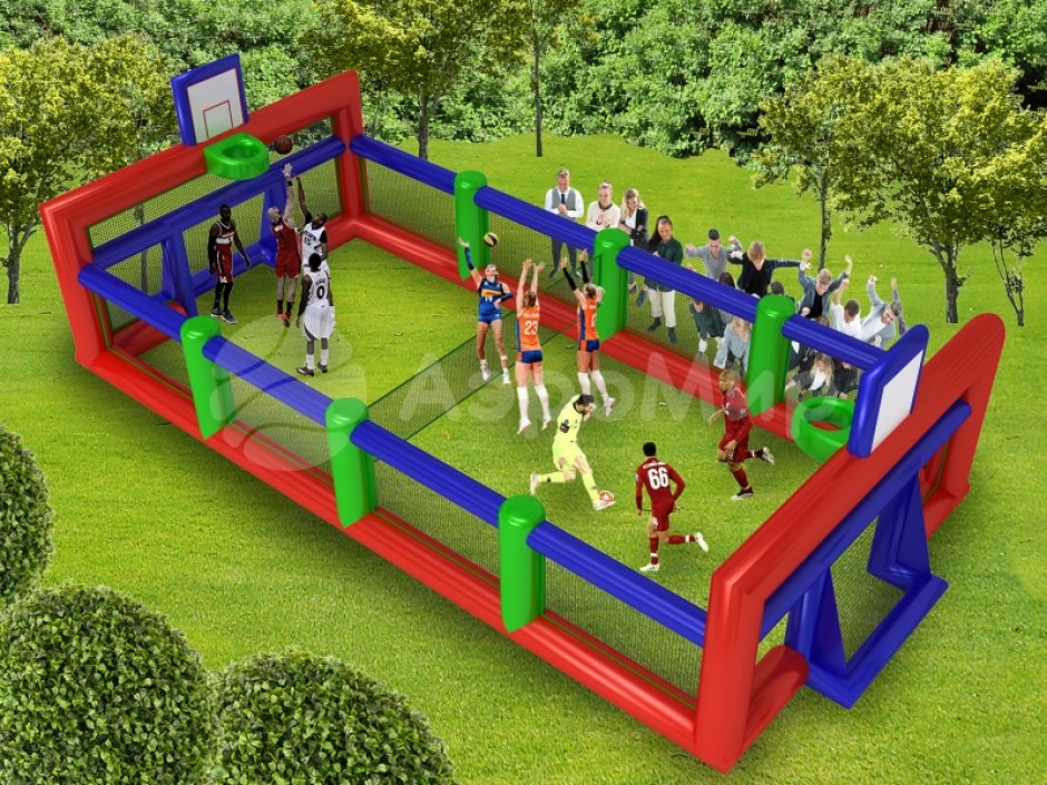 Игровая площадка 3 в 1 — футбол, волейбол, баскетбол