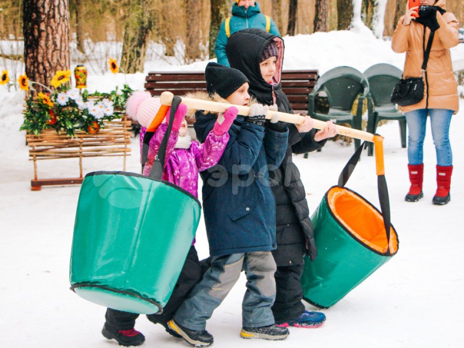 Командный игровой реквизит Забег в ведрах — для шуточных забегов, веселых стартов