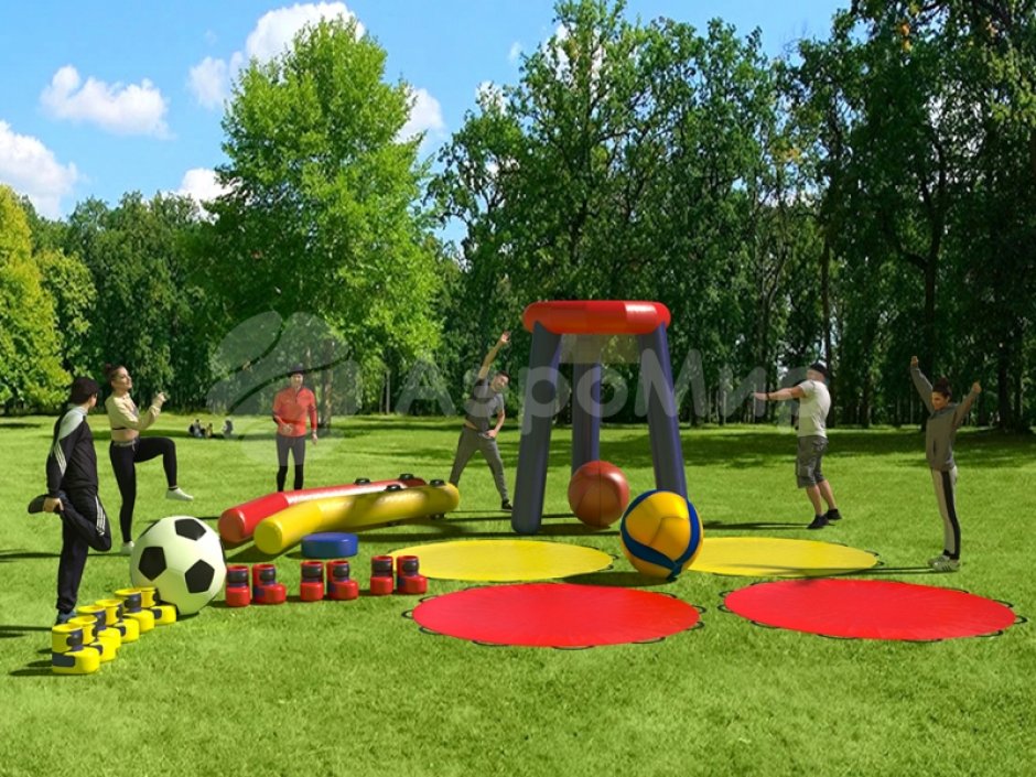 Комплект командных игр Играй 4 в 1 — Футбол, Хоккей, Волейбол, Баскетбол