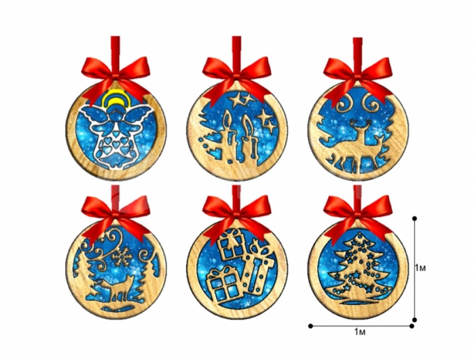 Подвесные новогодние игрушки для улицы