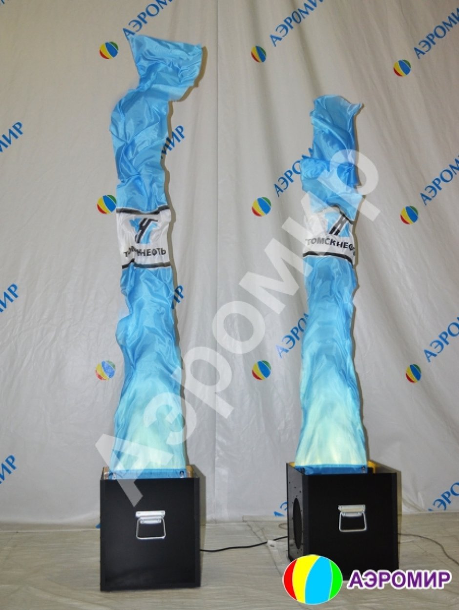 Имитация пламени с нанесением логотипа и фирменного стиля