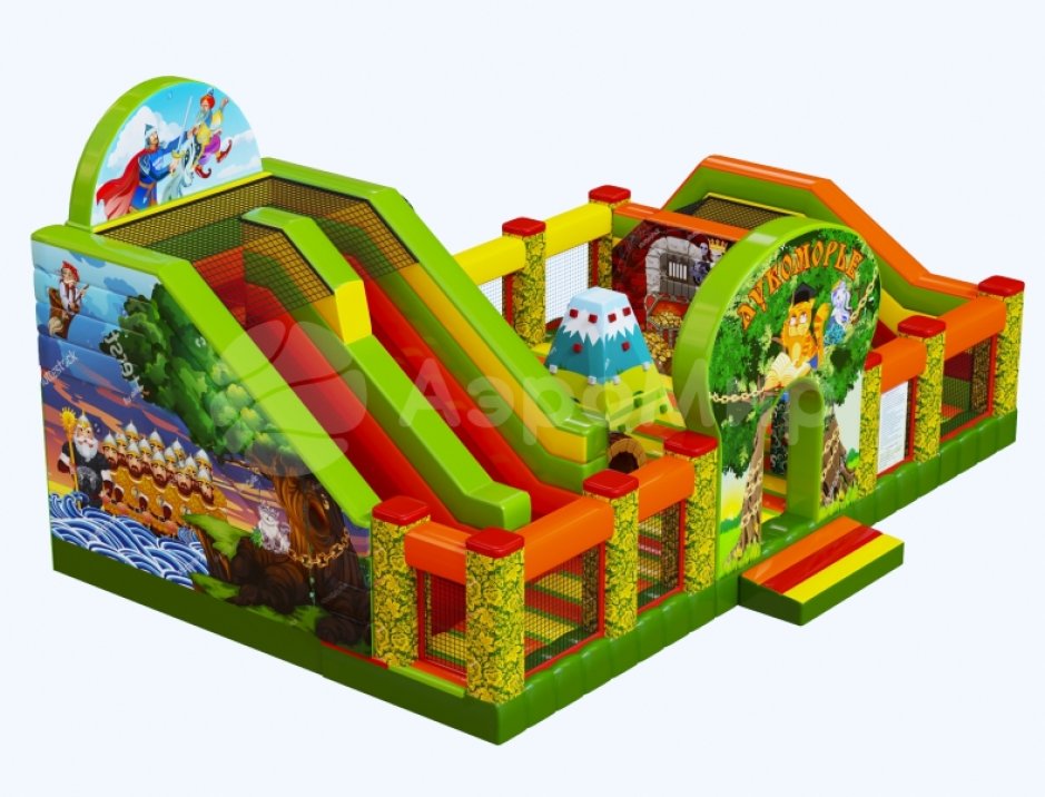 Надувной батутный комплекс Лукоморье — большой коммерческий аттракцион на 85 м²