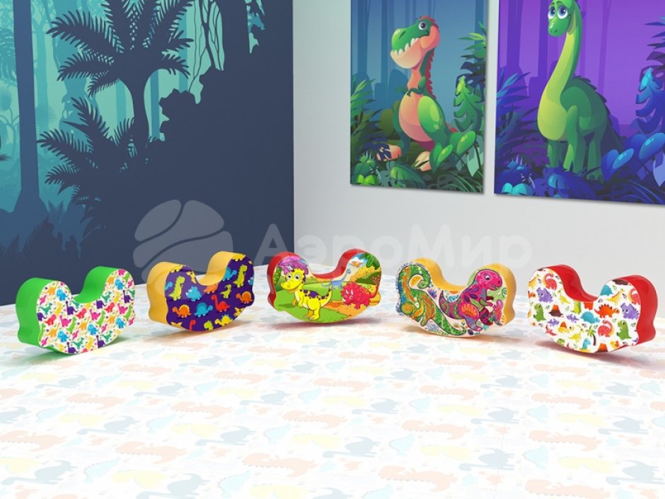 Мягкая Дино качалка