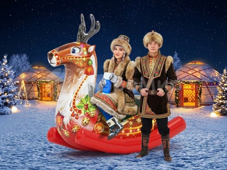 Надувная фигура качалка Олень