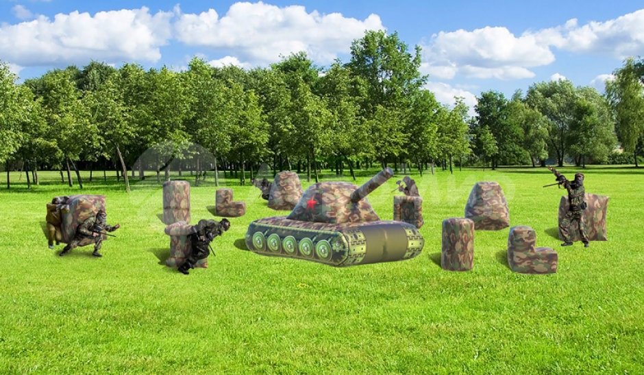 Комплект надувных укрытий Камуфляж — фигуры цвета хаки