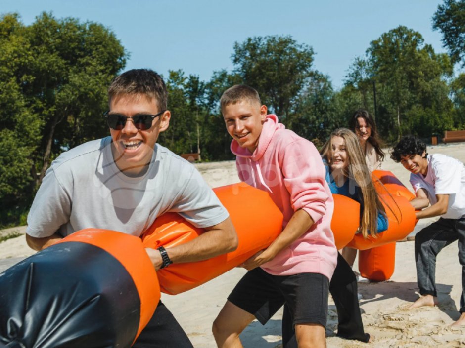 Командный игровой реквизит Канат-сосиска для эстафет спортивных состязаний