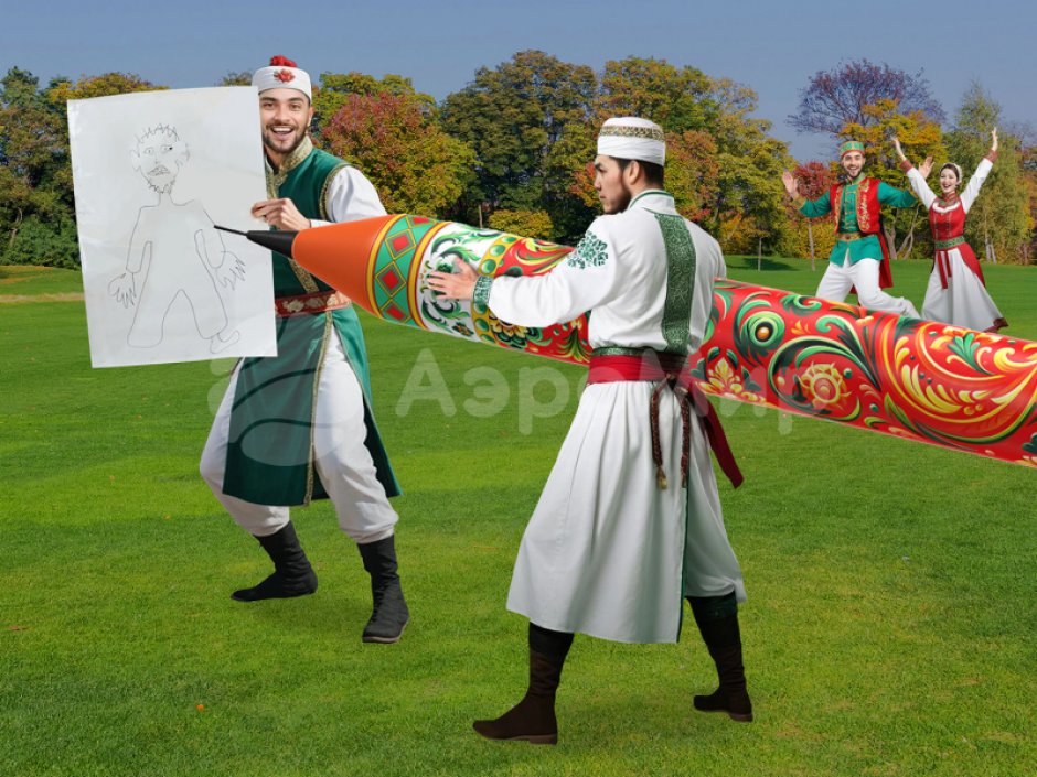 Командный игровой реквизит Гигантский надувной карандаш — мегакарандаш