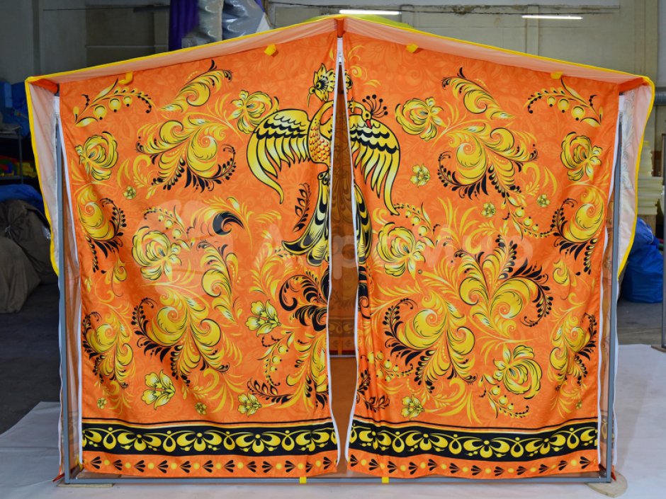 Каркасная палатка 2,5 х 2,5 м — металлокаркас, материал оксфорд + ПВХ