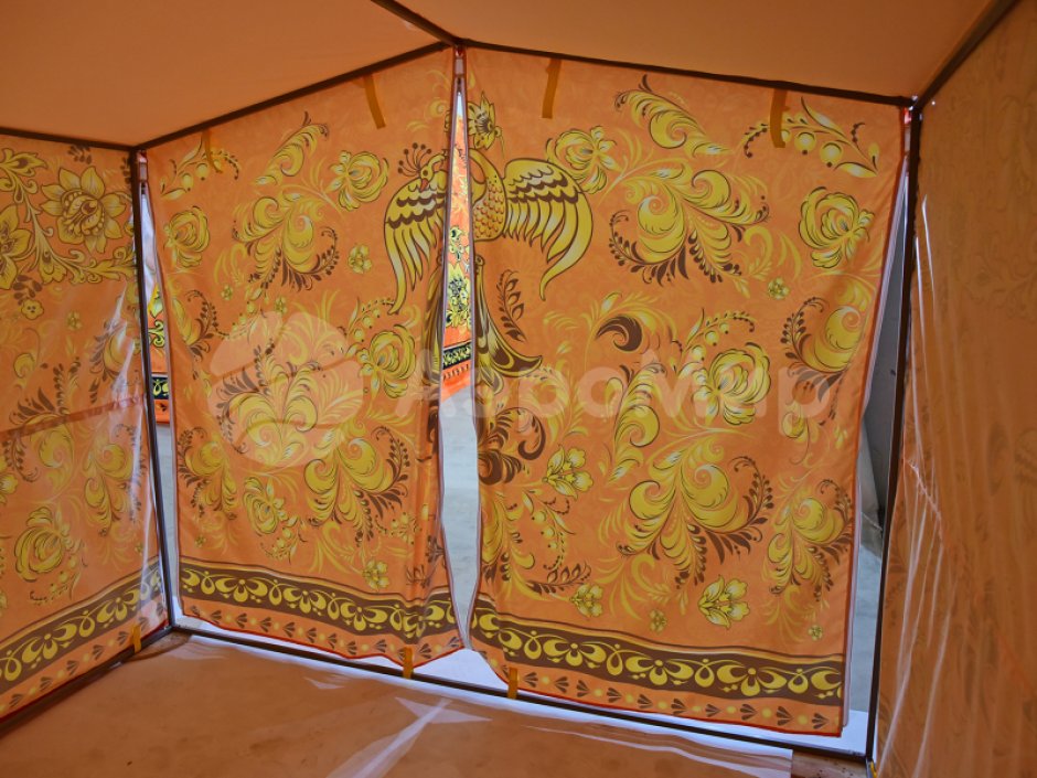 Каркасная палатка 2,5 х 2,5 м — металлокаркас, материал оксфорд + ПВХ