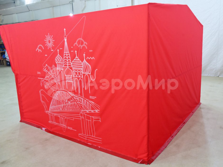 Каркасная палатка шатёр 2,7 х 2,7 м — металлокаркас, материал оксфорд + ПВХ