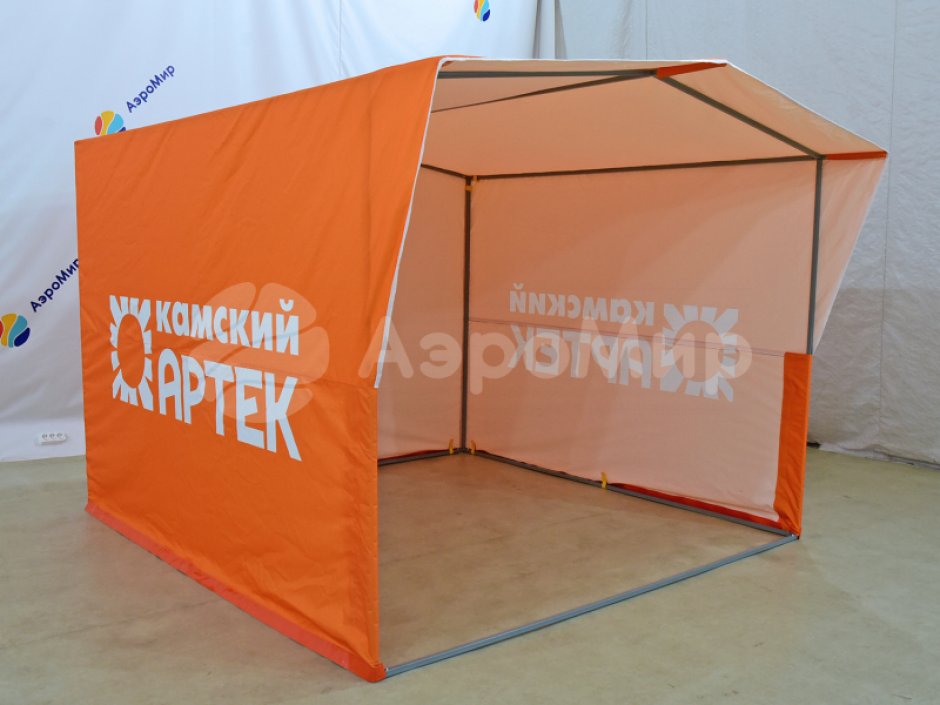 Каркасная палатка 2,5 х 2,5 м — металлокаркас, материал оксфорд + ПВХ