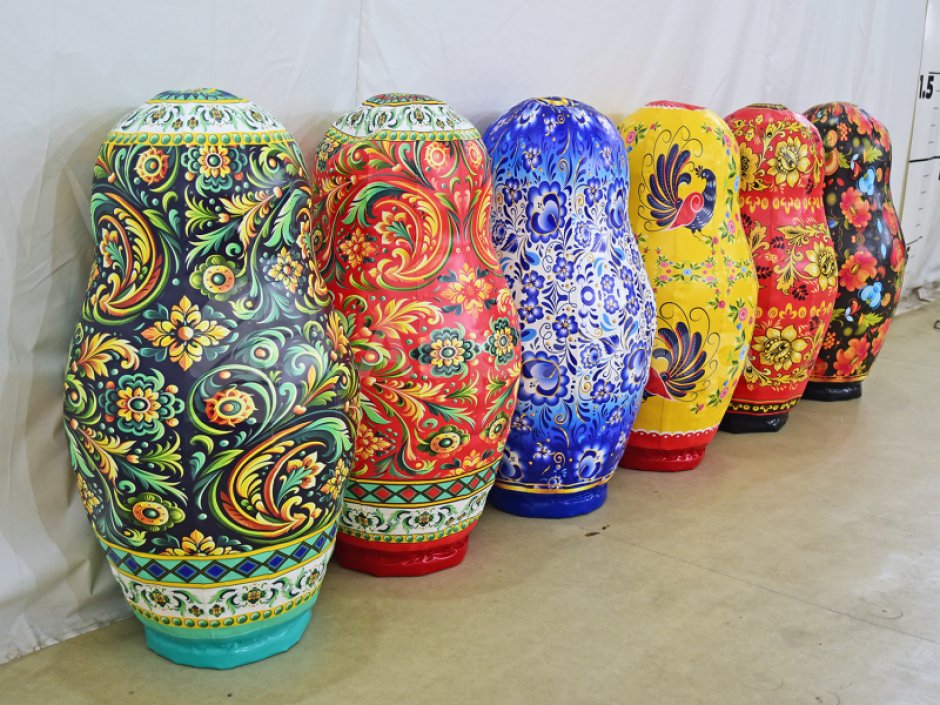 Кегли гигантские для игры Матрешки