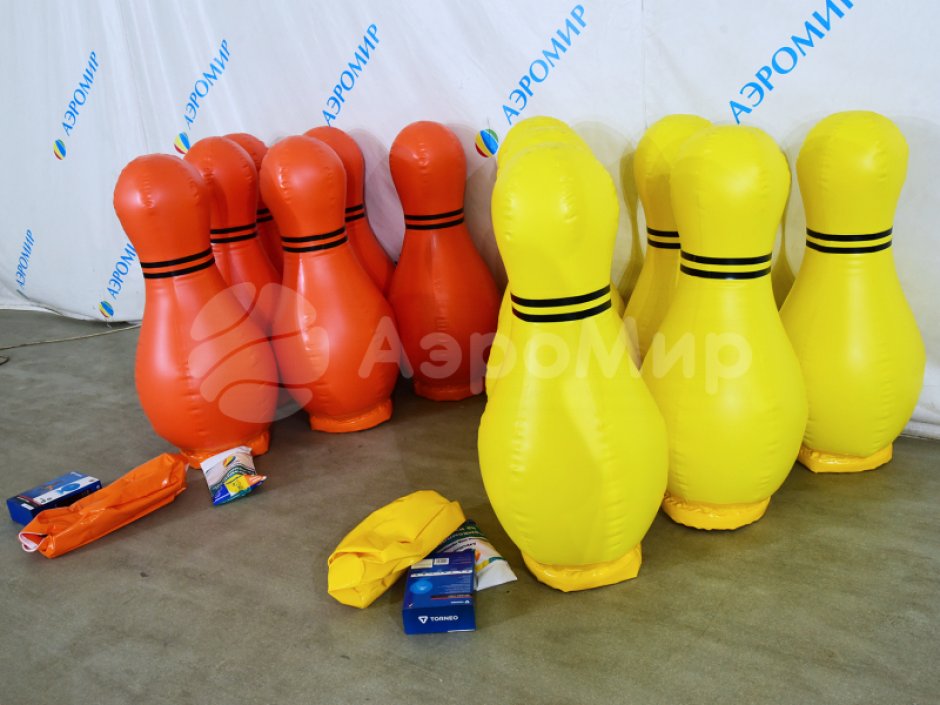 Надувные кегли с мячом
