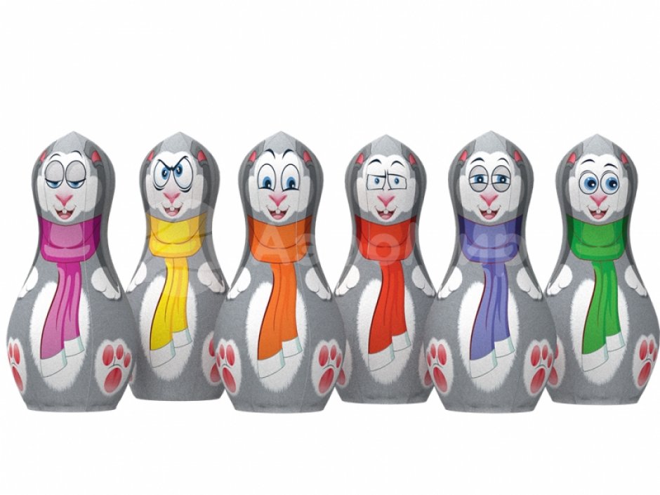 Большие мягкие кегли с мячом