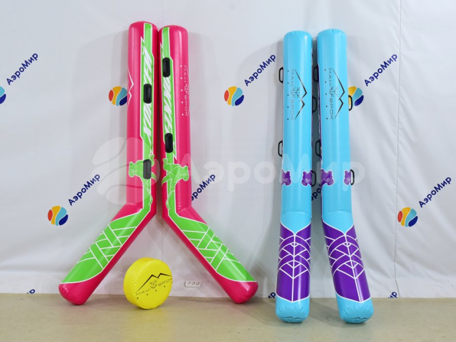 Гигантский хоккей — огромные клюшки и шайба для развлечения и командных игр