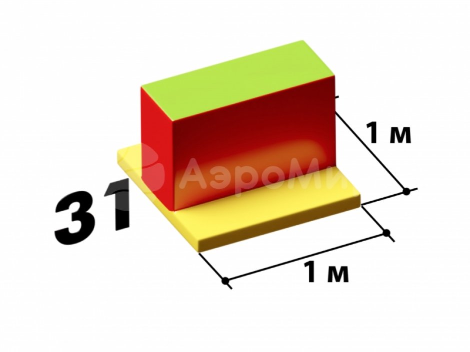 Мягкий игровой модуль Кирпич - элемент мягкой полосы