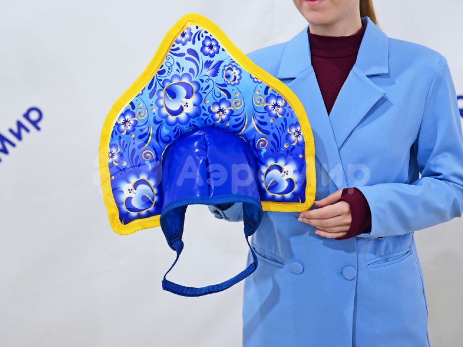Кокошник игровой гжель