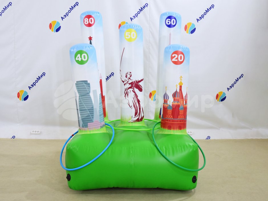 Командный игровой реквизит Надувной кольцеброс Столбики