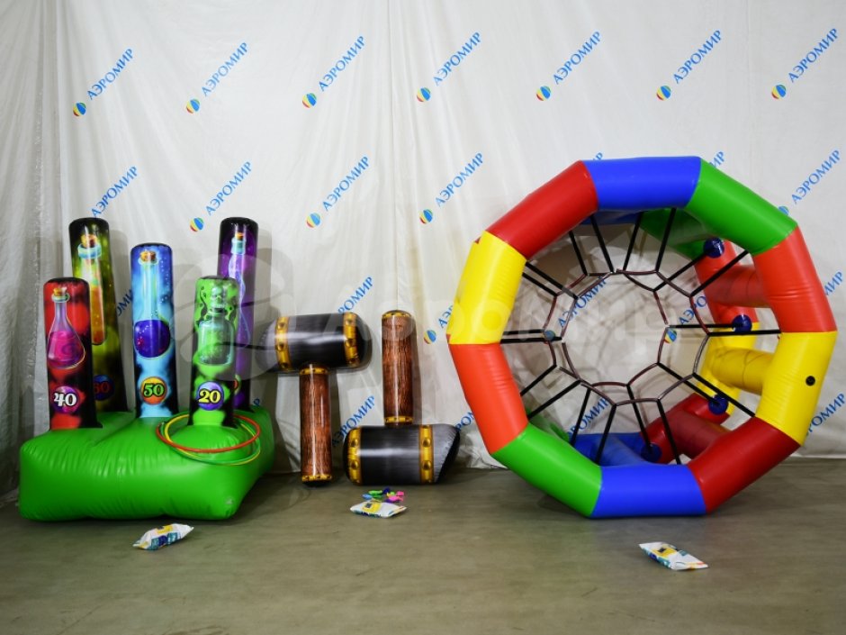 Командный игровой реквизит Надувной кольцеброс Столбики