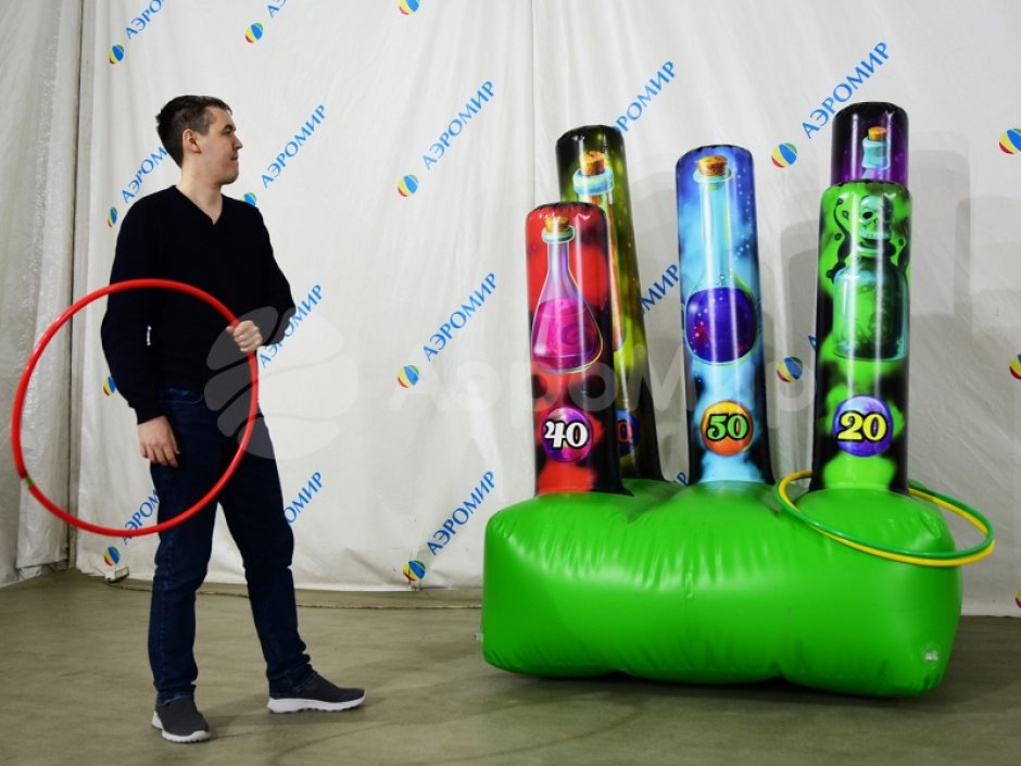 Командный игровой реквизит Надувной кольцеброс Столбики
