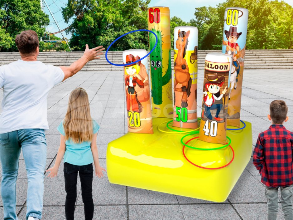 Командный игровой реквизит Надувной кольцеброс Столбики