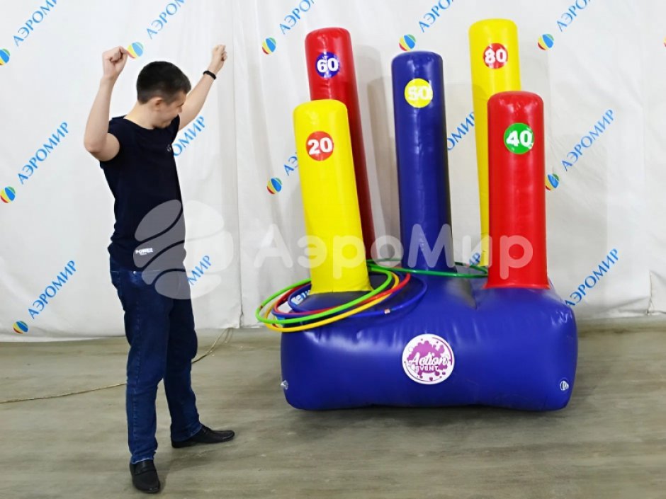 Командный игровой реквизит Надувной кольцеброс Столбики