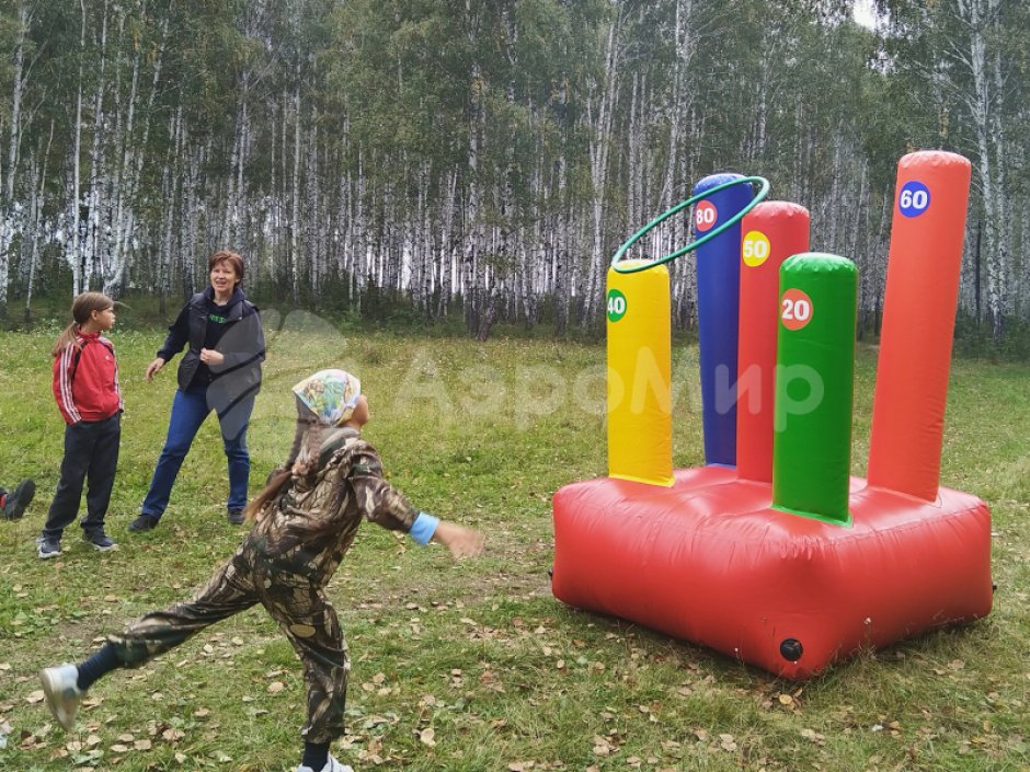 Командный игровой реквизит Надувной кольцеброс Столбики