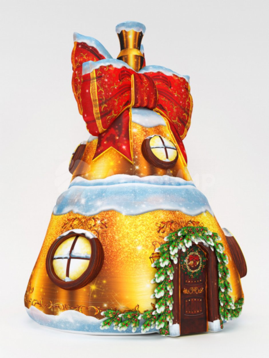 Колокольчик дом — новогодняя надувная конструкция с фото зоной внутри