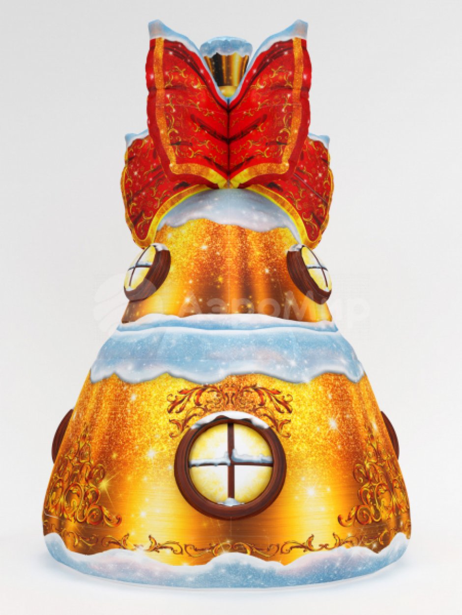 Колокольчик дом — новогодняя надувная конструкция с фото зоной внутри