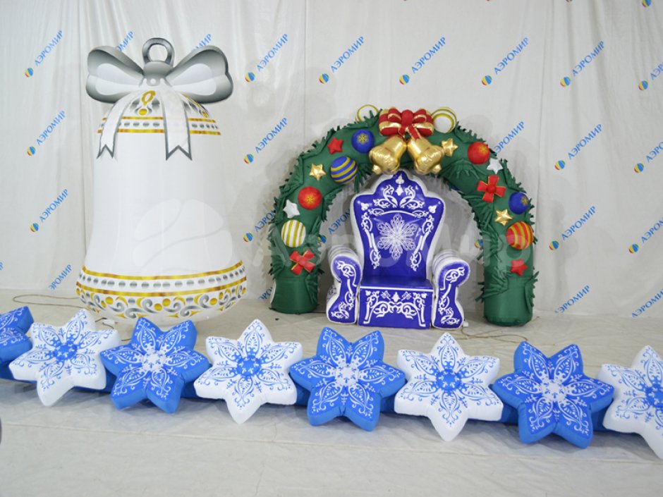 Надувная гирлянда «Снежинки 2»