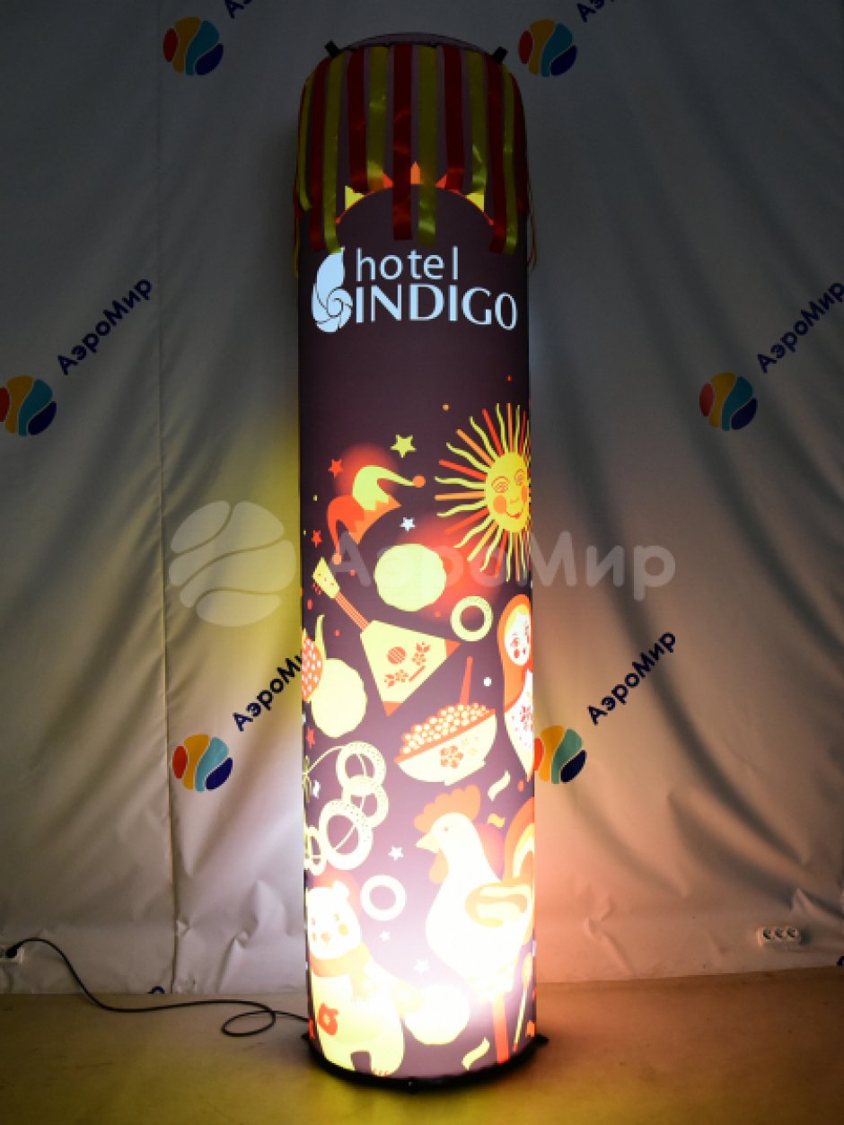 Надувной столб с лентами на Масленицу