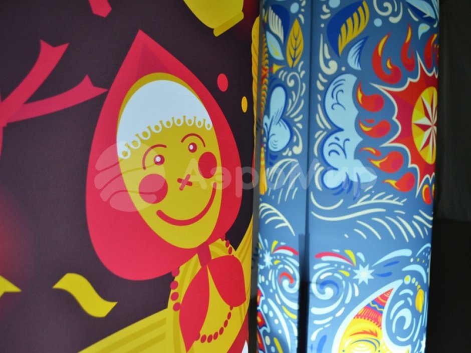 Колонна Масленица — надувная фигура столб с подсветкой