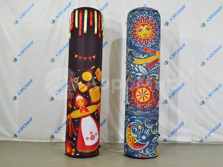 Колонна Масленица — надувная фигура столб с подсветкой