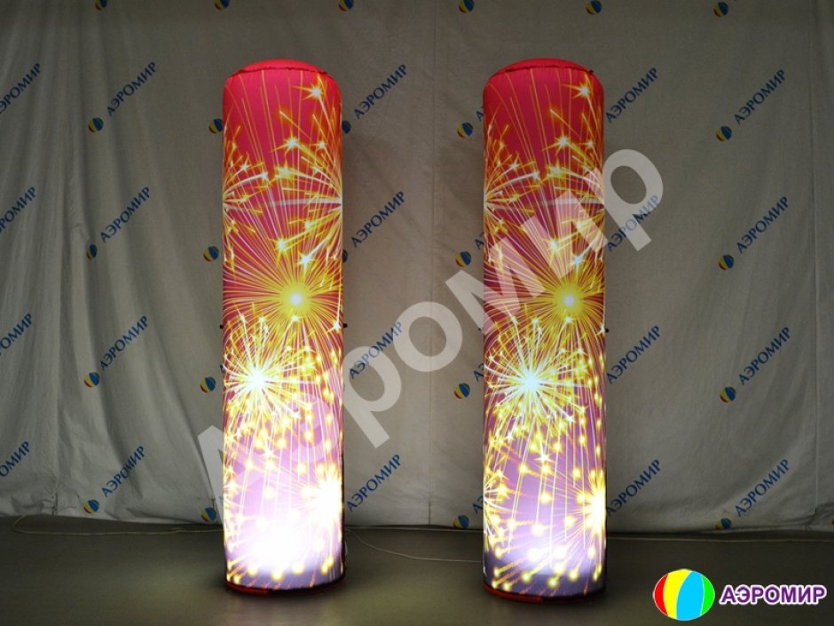 Надувная колонна Салют — оформления 9 мая