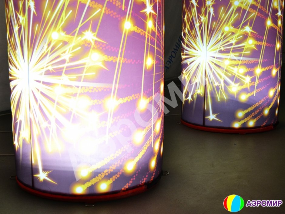 Надувная колонна Салют — оформления 9 мая