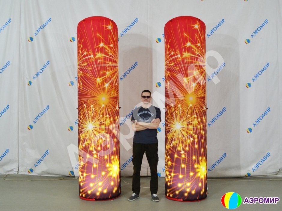 Надувная колонна Салют — оформления 9 мая