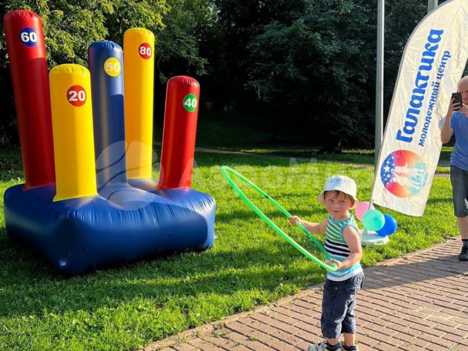 Командный игровой реквизит Надувной кольцеброс Столбики