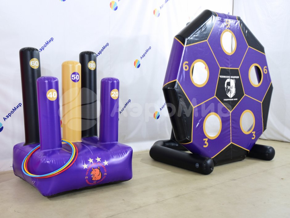 Командный игровой реквизит Надувной кольцеброс Столбики