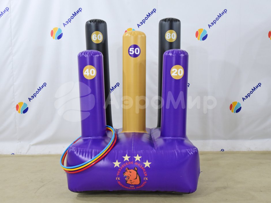 Командный игровой реквизит Надувной кольцеброс Столбики