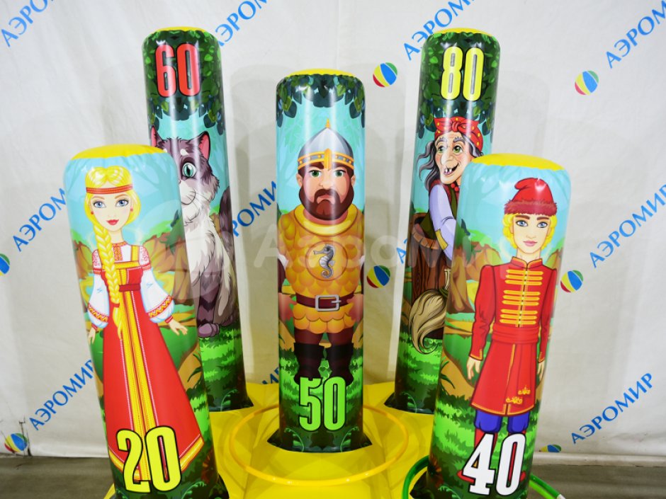 Командный игровой реквизит Надувной кольцеброс Столбики