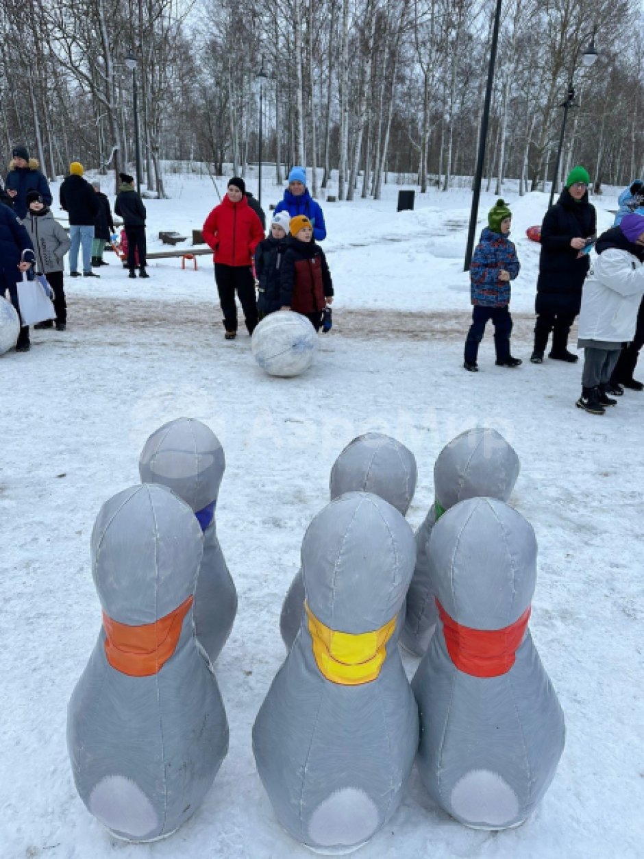 Большие мягкие кегли с мячом