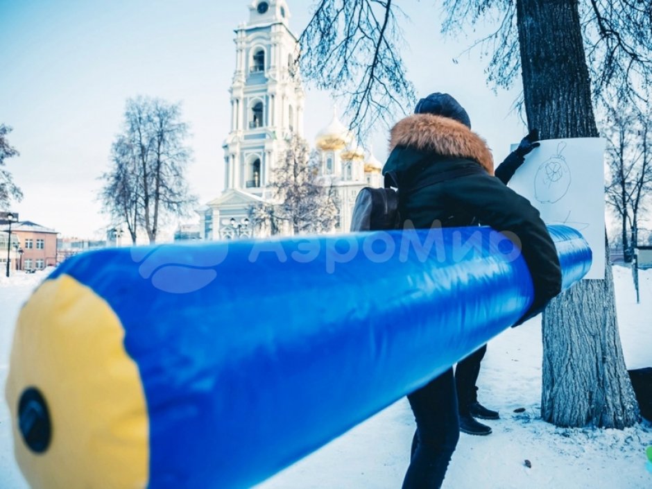 Командный игровой реквизит Гигантский надувной карандаш — мегакарандаш