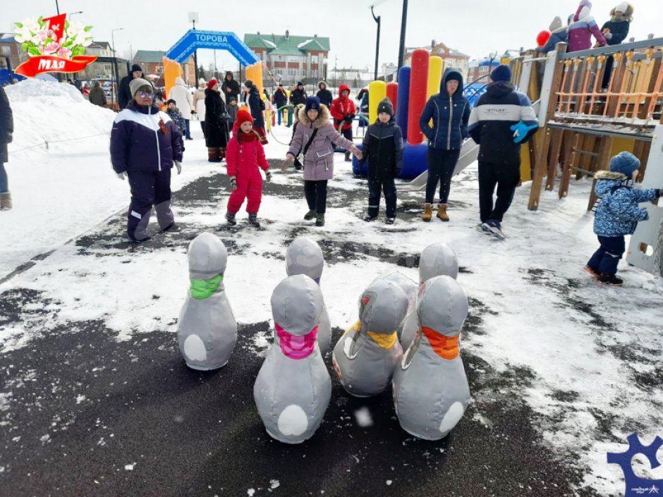 Большие мягкие кегли с мячом